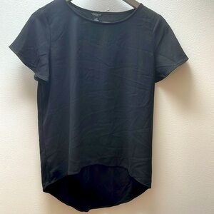 Ann Taylor Black High-Low Blouse – Classic Minimalist Style